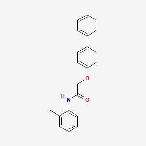 molecular formula C21H19NO2 B5562625 2-(4-biphenylyloxy)-N-(2-methylphenyl)acetamide 