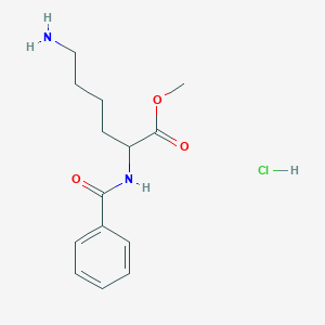 B556264 (S)-Methyl 6-amino-2-benzamidohexanoate hydrochloride CAS No. 14280-01-4
