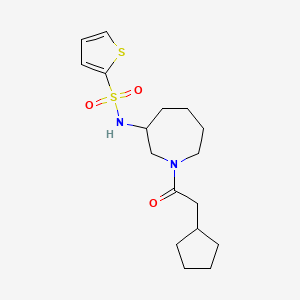 molecular formula C17H26N2O3S2 B5562640 N-[1-(2-cyclopentylacetyl)azepan-3-yl]thiophene-2-sulfonamide 