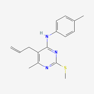 molecular formula C16H19N3S B5562667 5-烯丙基-6-甲基-N-(4-甲基苯基)-2-(甲硫基)-4-嘧啶胺 