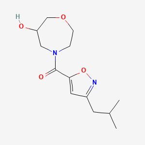 molecular formula C13H20N2O4 B5562672 4-[(3-异丁基异恶唑-5-基)羰基]-1,4-恶杂环己烷-6-醇 