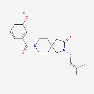 molecular formula C21H28N2O3 B5562677 8-(3-羟基-2-甲基苯甲酰)-2-(3-甲基-2-丁烯-1-基)-2,8-二氮杂螺[4.5]癸-3-酮 