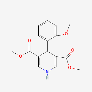 molecular formula C16H17NO5 B5562693 4-(2-甲氧苯基)-1,4-二氢-3,5-吡啶二甲酸二甲酯 