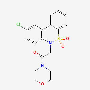 molecular formula C18H17ClN2O4S B5562780 9-chloro-6-[2-(4-morpholinyl)-2-oxoethyl]-6H-dibenzo[c,e][1,2]thiazine 5,5-dioxide 