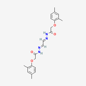molecular formula C22H26N4O4 B5562801 N',N''-1,2-ethanediylidenebis[2-(2,4-dimethylphenoxy)acetohydrazide] 