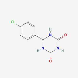 molecular formula C9H8ClN3O2 B5562819 6-(4-chlorophenyl)-1,3,5-triazinane-2,4-dione CAS No. 61851-92-1