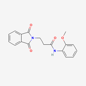 molecular formula C18H16N2O4 B5562835 3-(1,3-dioxo-1,3-dihydro-2H-isoindol-2-yl)-N-(2-methoxyphenyl)propanamide 