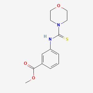 molecular formula C13H16N2O3S B5562840 3-[(4-吗啉基碳硫代基)氨基]苯甲酸甲酯 