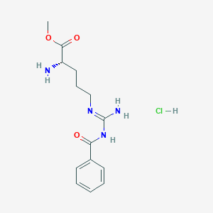 molecular formula C14H21ClN4O3 B556285 (S)-甲基2-苯甲酰胺-5-胍基戊酸盐酸盐 CAS No. 1784-04-9