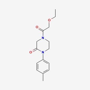 molecular formula C15H20N2O3 B5562854 4-(乙氧基乙酰基)-1-(4-甲基苯基)-2-哌嗪酮 