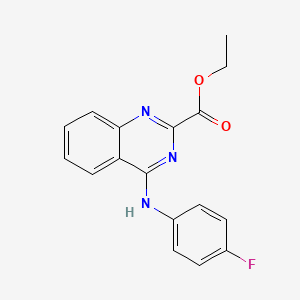 molecular formula C17H14FN3O2 B5562858 ethyl 4-[(4-fluorophenyl)amino]-2-quinazolinecarboxylate 