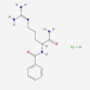 molecular formula C13H20ClN5O2 B556288 (S)-N-(1-Amino-5-guanidino-1-oxopentan-2-yl)benzamide hydrochloride CAS No. 4299-03-0