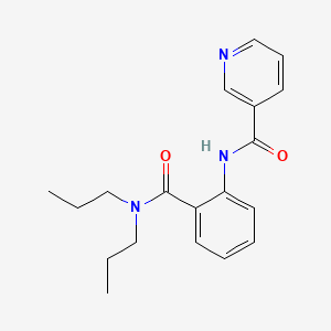 molecular formula C19H23N3O2 B5562884 N-{2-[(二丙氨基)羰基]苯基}烟酰胺 CAS No. 6045-69-8