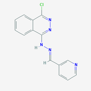 molecular formula C14H10ClN5 B5562985 nicotinaldehyde (4-chloro-1-phthalazinyl)hydrazone 