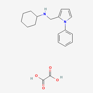 molecular formula C19H24N2O4 B5562991 N-[(1-苯基-1H-吡咯-2-基)甲基]环己胺草酸盐 