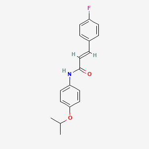 molecular formula C18H18FNO2 B5563017 3-(4-fluorophenyl)-N-(4-isopropoxyphenyl)acrylamide 