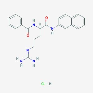 molecular formula C23H26ClN5O2 B556302 DL-2-Benzamido-5-guanidino-N-2-naphthylvaleramide hydrochloride CAS No. 913-04-2
