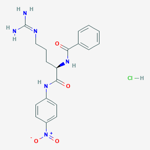 molecular formula C19H23ClN6O4 B556304 N-[(2R)-5-(二氨基亚甲基氨基)-1-(4-硝基苯胺基)-1-氧代戊烷-2-基]苯甲酰胺;盐酸盐 CAS No. 21653-41-8