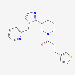 molecular formula C21H24N4OS B5563059 2-[(2-{1-[3-(3-thienyl)propanoyl]piperidin-3-yl}-1H-imidazol-1-yl)methyl]pyridine 