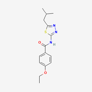 molecular formula C15H19N3O2S B5563087 4-ethoxy-N-(5-isobutyl-1,3,4-thiadiazol-2-yl)benzamide 