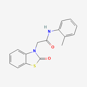 molecular formula C16H14N2O2S B5563099 N-(2-methylphenyl)-2-(2-oxo-1,3-benzothiazol-3(2H)-yl)acetamide 