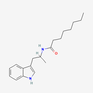 molecular formula C19H28N2O B5563111 N-[2-(1H-indol-3-yl)-1-methylethyl]octanamide 
