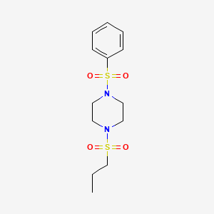 molecular formula C13H20N2O4S2 B5563125 1-(苯磺酰基)-4-(丙磺酰基)哌嗪 