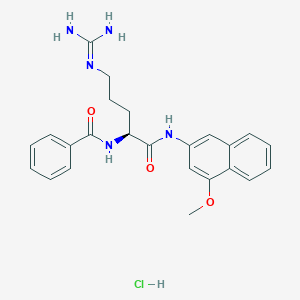 molecular formula C24H28ClN5O3 B556314 Nα-苯甲酰-L-精氨酸4-甲氧基-β-萘酰胺盐酸盐 CAS No. 100900-33-2