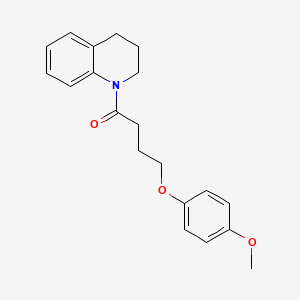 molecular formula C20H23NO3 B5563150 1-[4-(4-methoxyphenoxy)butanoyl]-1,2,3,4-tetrahydroquinoline 