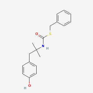 molecular formula C18H21NO2S B5563164 S-苄基[2-(4-羟基苯基)-1,1-二甲基乙基]硫代氨基甲酸酯 