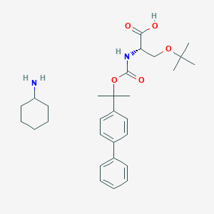 molecular formula C29H42N2O5 B556318 cyclohexanamine;(2S)-3-[(2-methylpropan-2-yl)oxy]-2-[2-(4-phenylphenyl)propan-2-yloxycarbonylamino]propanoic acid CAS No. 18635-04-6