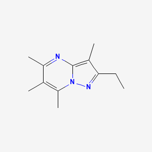 molecular formula C12H17N3 B5563204 2-ethyl-3,5,6,7-tetramethylpyrazolo[1,5-a]pyrimidine CAS No. 6221-46-1
