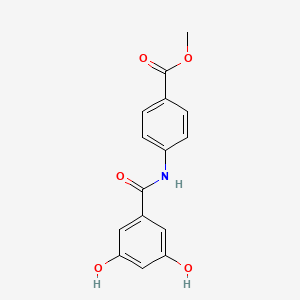 molecular formula C15H13NO5 B5563210 methyl 4-[(3,5-dihydroxybenzoyl)amino]benzoate 