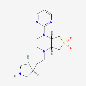 molecular formula C16H23N5O2S B5563213 rel-(4aS,7aR)-1-[rel-(1R,5S,6r)-3-azabicyclo[3.1.0]hex-6-ylmethyl]-4-(2-pyrimidinyl)octahydrothieno[3,4-b]pyrazine 6,6-dioxide dihydrochloride 