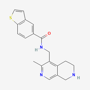 molecular formula C19H19N3OS B5563301 N-[(3-methyl-5,6,7,8-tetrahydro-2,7-naphthyridin-4-yl)methyl]-1-benzothiophene-5-carboxamide dihydrochloride 