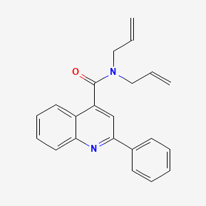 molecular formula C22H20N2O B5563306 N,N-二烯丙基-2-苯基-4-喹啉甲酰胺 
