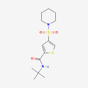 molecular formula C14H22N2O3S2 B5563340 N-(叔丁基)-4-(1-哌啶基磺酰基)-2-噻吩甲酰胺 