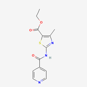 molecular formula C13H13N3O3S B5563343 2-(异烟酰胺基氨基)-4-甲基-1,3-噻唑-5-羧酸乙酯 