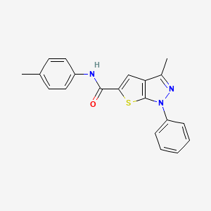 molecular formula C20H17N3OS B5563353 3-甲基-N-(4-甲基苯基)-1-苯基-1H-噻吩并[2,3-c]吡唑-5-甲酰胺 
