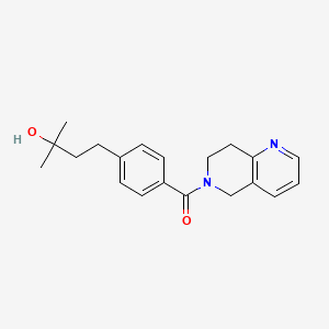 molecular formula C20H24N2O2 B5563387 4-[4-(7,8-dihydro-1,6-naphthyridin-6(5H)-ylcarbonyl)phenyl]-2-methyl-2-butanol 