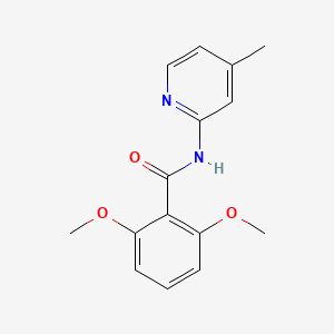 molecular formula C15H16N2O3 B5563394 2,6-dimethoxy-N-(4-methyl-2-pyridinyl)benzamide 