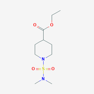molecular formula C10H20N2O4S B5563402 1-[(二甲氨基)磺酰基]-4-哌啶甲酸乙酯 