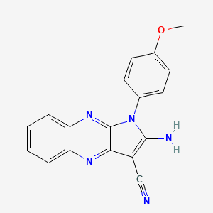 molecular formula C18H13N5O B5563491 2-amino-1-(4-methoxyphenyl)-1H-pyrrolo[2,3-b]quinoxaline-3-carbonitrile 