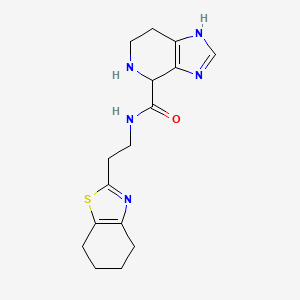 molecular formula C16H21N5OS B5563499 N-[2-(4,5,6,7-tetrahydro-1,3-benzothiazol-2-yl)ethyl]-4,5,6,7-tetrahydro-1H-imidazo[4,5-c]pyridine-4-carboxamide dihydrochloride 