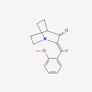 molecular formula C15H17NO2 B5563501 2-(2-methoxybenzylidene)quinuclidin-3-one 
