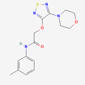 molecular formula C15H18N4O3S B5563510 N-(3-methylphenyl)-2-[(4-morpholin-4-yl-1,2,5-thiadiazol-3-yl)oxy]acetamide 