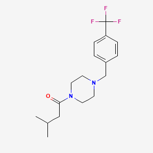 molecular formula C17H23F3N2O B5563517 1-(3-甲基丁酰)-4-[4-(三氟甲基)苄基]哌嗪 