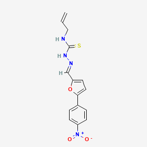 molecular formula C15H14N4O3S B5563543 5-(4-硝基苯基)-2-糠醛 N-烯丙基硫代半氨基甲腙 