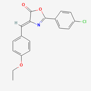 molecular formula C18H14ClNO3 B5563583 2-(4-chlorophenyl)-4-(4-ethoxybenzylidene)-1,3-oxazol-5(4H)-one 