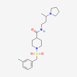 1-[(3-methylbenzyl)sulfonyl]-N-[3-(1-pyrrolidinyl)butyl]-4-piperidinecarboxamide